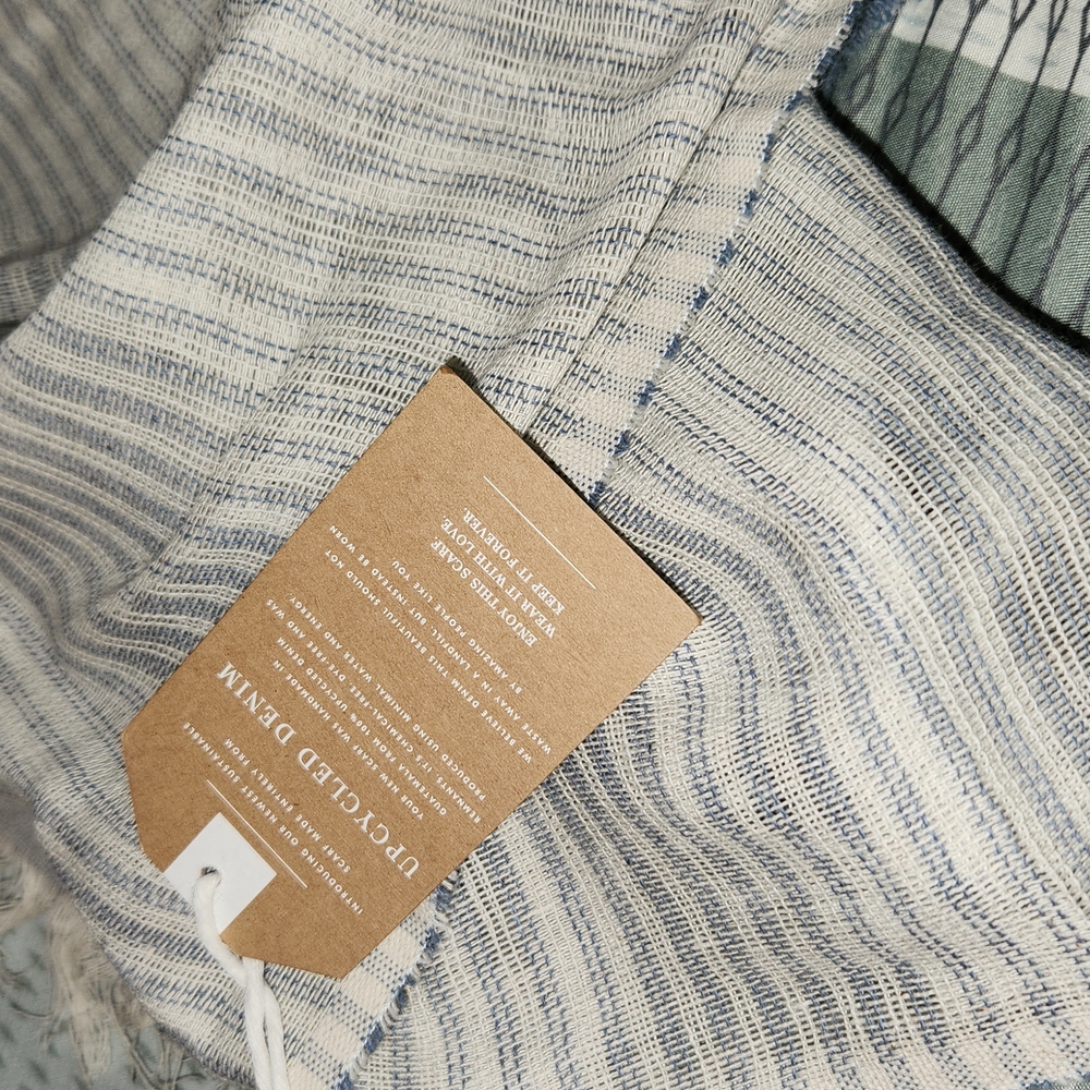 upcycled denim scarf